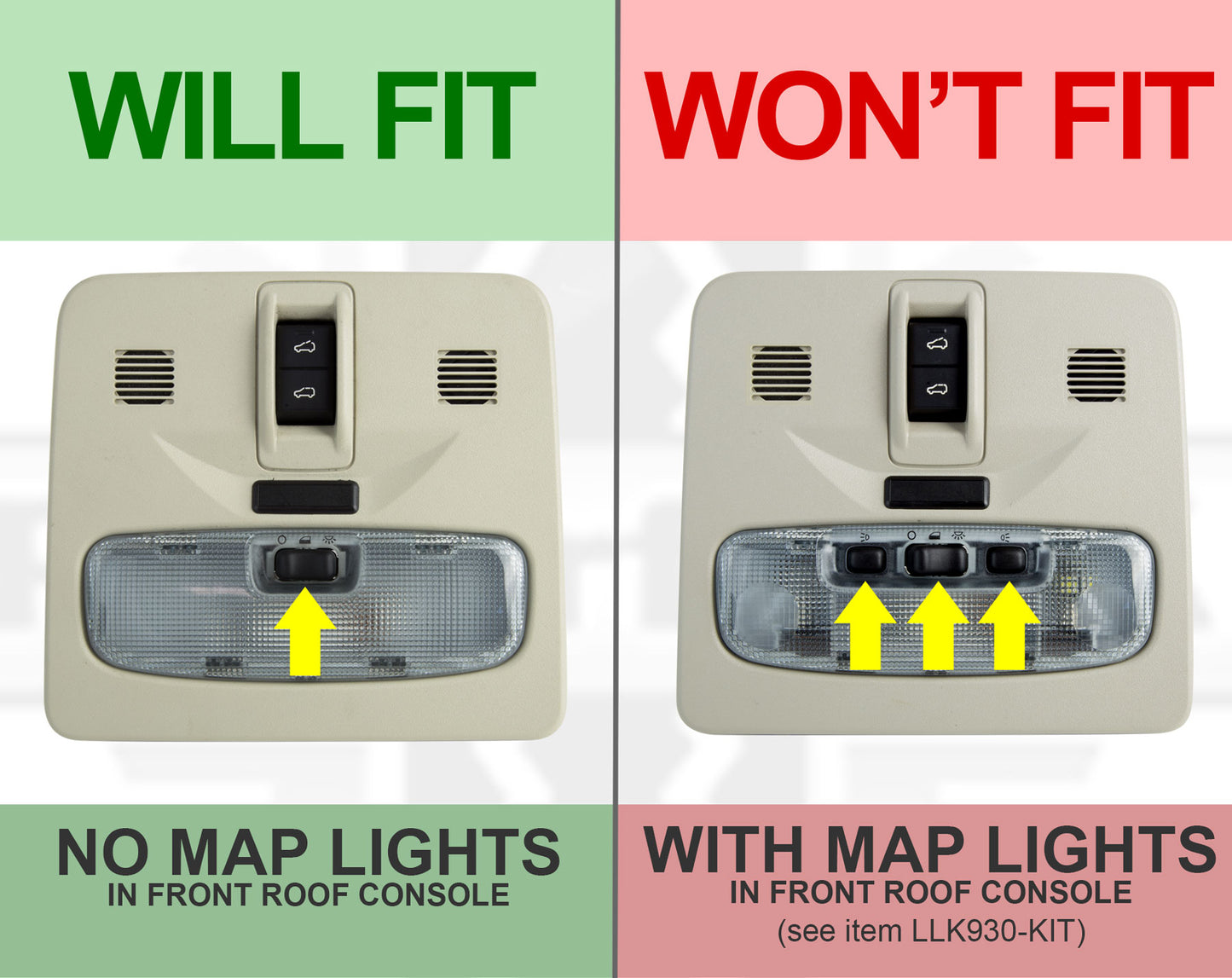 LED Interior Light kit in White for Land Rover Freelander 2 (NO Map Light Version)