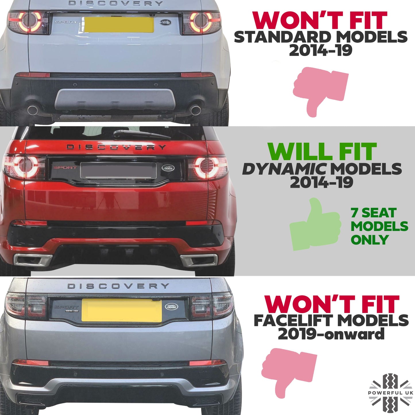Rear Mudflaps (genuine) for Land Rover Discovery Sport 7 Seat Dynamic