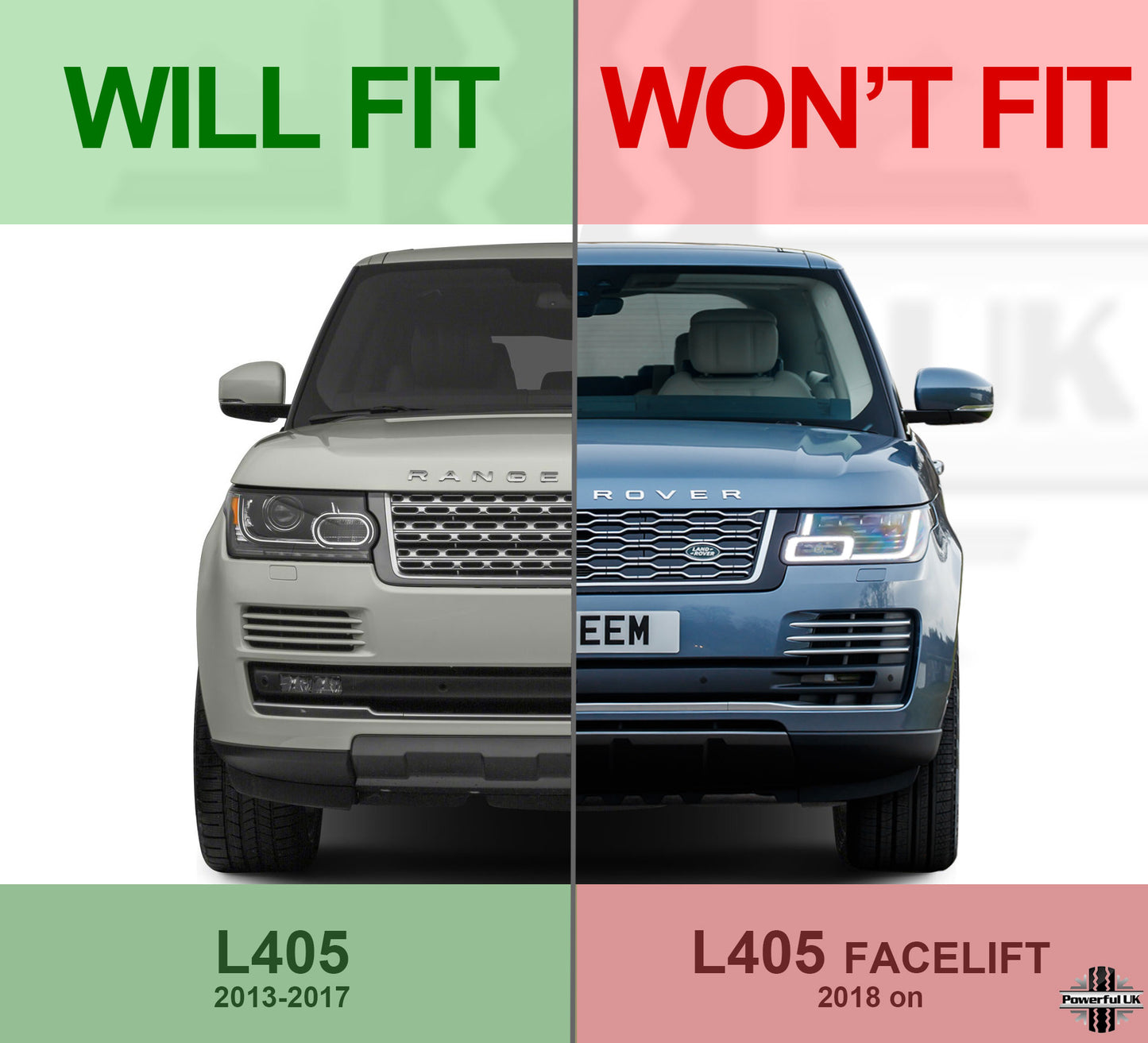 Front Grille SVO Surround Trim in Black for Range Rover L405
